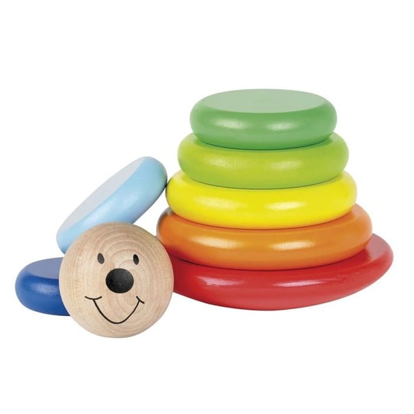 Väckande leksak - Bigjigs Toys - Stapelbar vickande och magnetisk - 12 månader - Färgat trä - Inbyggda magneter