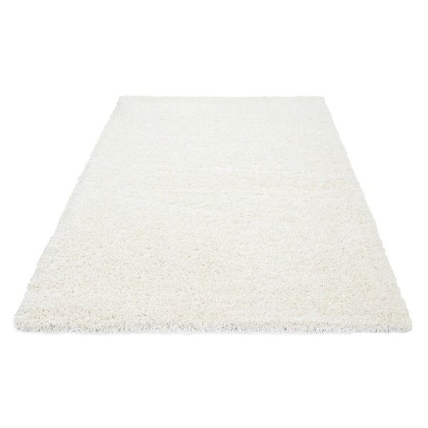 Ayyildiz - Tapis Shaggy hög pile unik färg CREMÈ - (100x200 cm)
