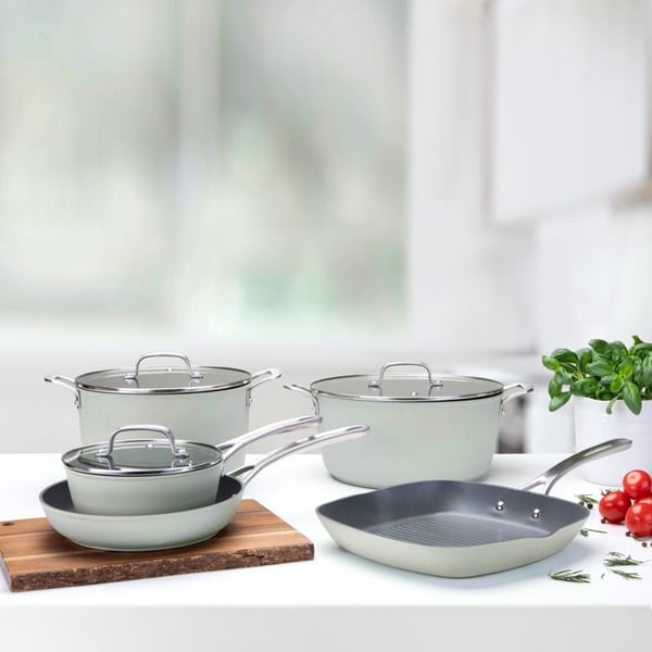 Wok non-stick 30 cm i smidd aluminium Laura Ashley - Salvia blad - Induktionskompatibel från Pendeford