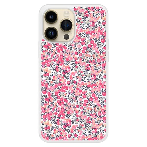 Coque i silikon med förstärkt tryck, kompatibel med Apple iPhone 14 Pro Max Liberty Wiltshire Rose
