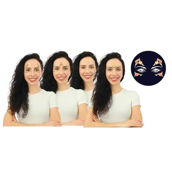 Ansiktsklistermärken - UV - slumpmässig modell - LILLA CLOWNEN - 23871 - Utklädnadsmakeup