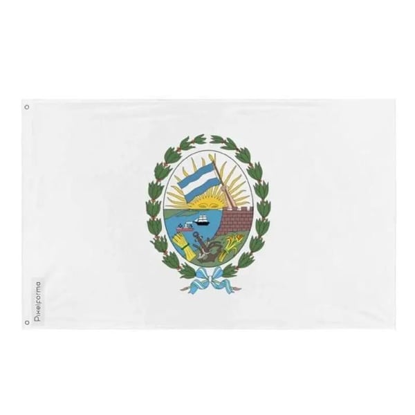 Rosario-Flagga – 90 x 150 cm – Hållbar Polyester – 2 Metallöglor – Inomhus / Utomhus – Pixelforma