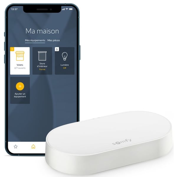 SOMFY 1870755 - Anslutningskit - Styr SOMFY-motorer och belysning via smartphone - Kompatibel med io- och RTS-motorer -