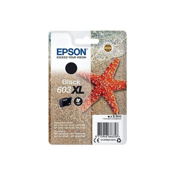 EPSON 603 XL svart bläckpatron - Starfish (C13T03A14010) - Låg kostnad och tillförlitlighet