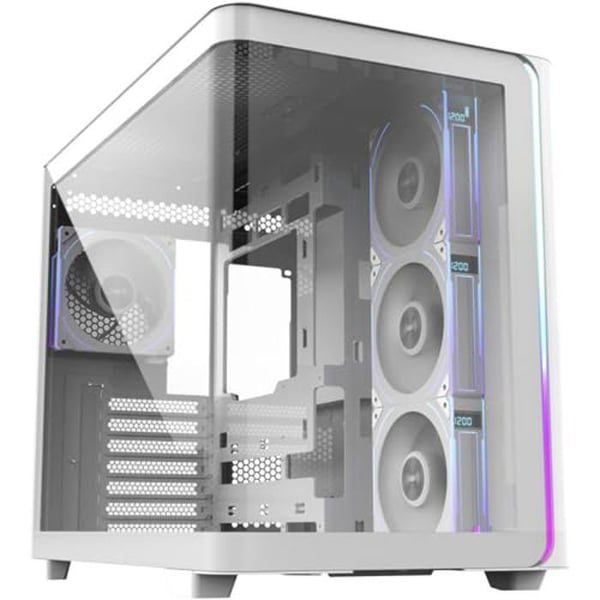PC-chassi - Fortron - GEH Midi M580 WP - Vit - ATX/M-ATX/M-ITX - ARGB