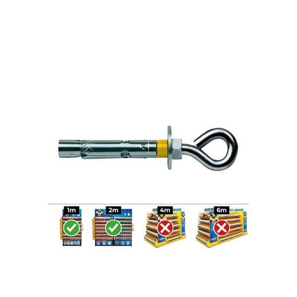 Apolo MEA 9845da25 – Ankarskjorta med konexpander dnbolt Hoops da, diameter 8 x 45, galvaniserad, 25 enheter