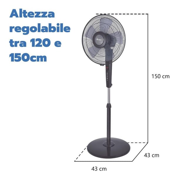 Husholdningsventilator med blades Ardes AR5S41PBT Sort