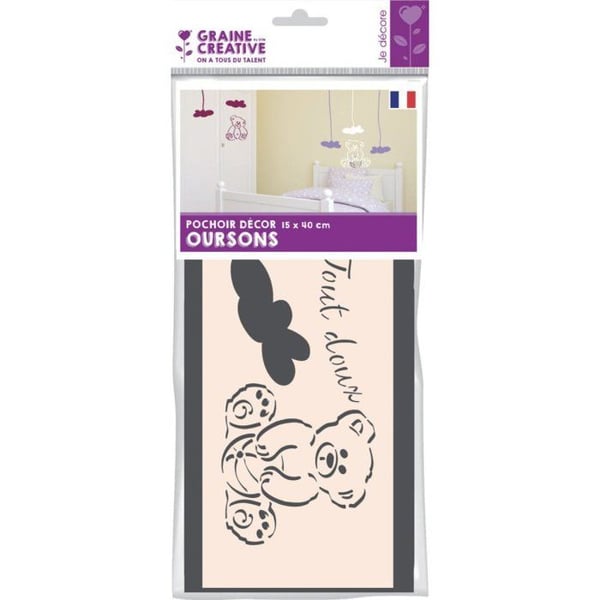 Graine Créative - Schablon 15 x 40 cm Björnungar