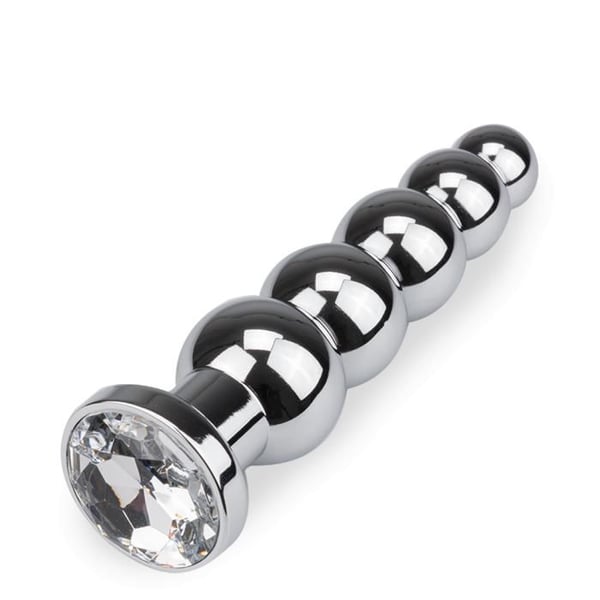 Metallisk analplugg rosabud pärl - 7 färger - Diamant