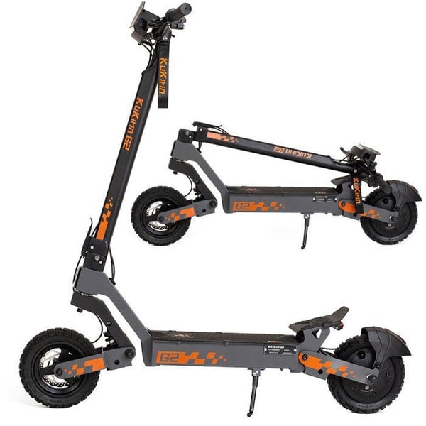 KUKIRIN G2 - Fällbar elektrisk kickbike - 10" hjul - 800W motor - 48V 15Ah batteri - Räckvidd 55KM - Svart