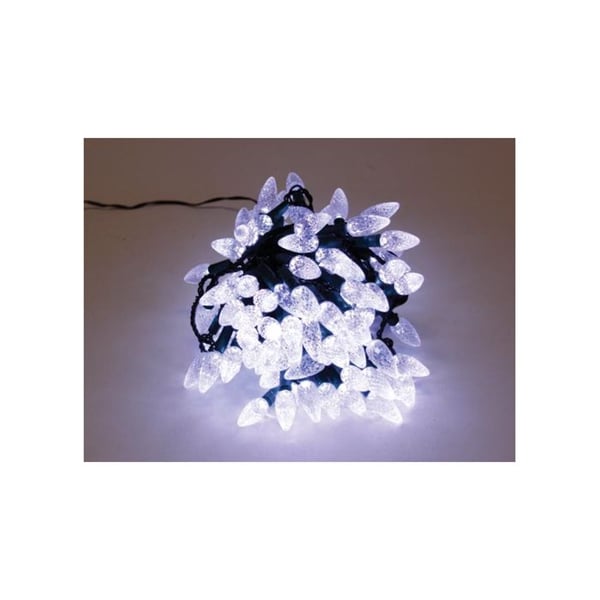 Jordgubbsljus LED - 12 M - 120 Vita Lampor - Grön Tråd - 24 V