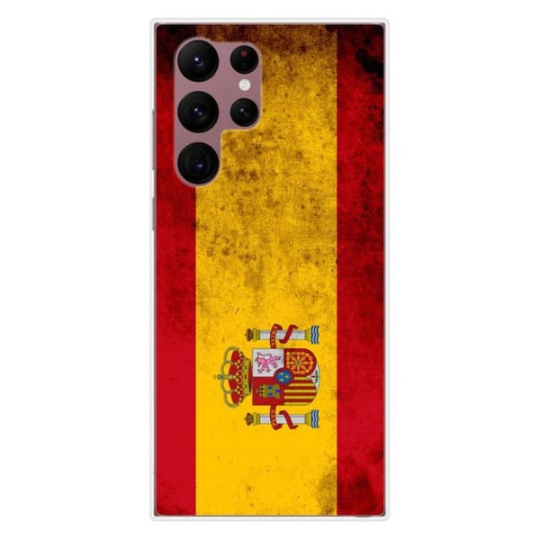 Silicone skal - Kompatibel med Samsung Galaxy S22 Ultra - design Spanska flaggan