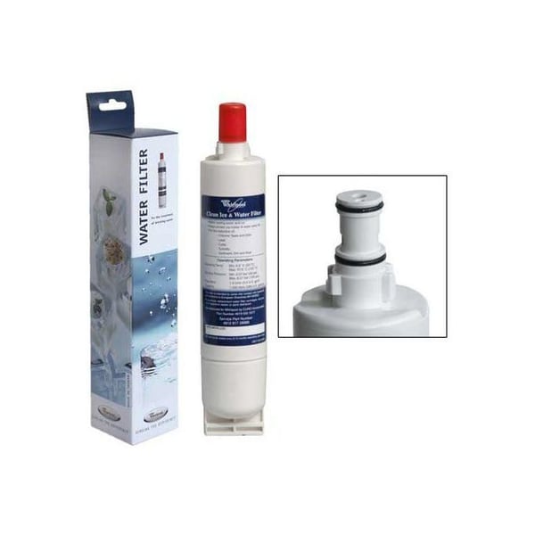 Set med två original Whirlpool SBS002 vattenfilter för amerikanskt kylskåp 484000008726(2)