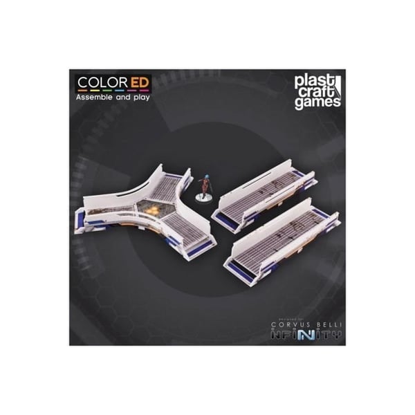 Maquette för figurspel 28 mm Gångväg Set - Plast Craft Games - Infinity ColorED