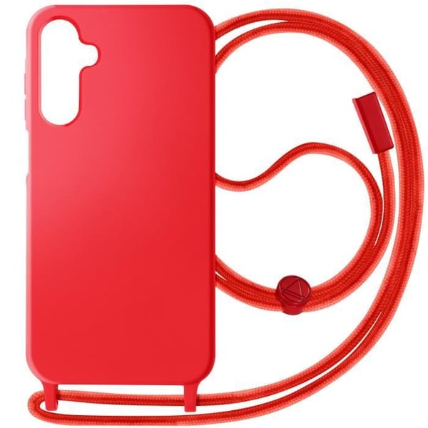 Halvstyvt sladdfodral till Samsung Galaxy A15 - AVIZAR - Röd - Stel - Syntet - Smidig - Blandad