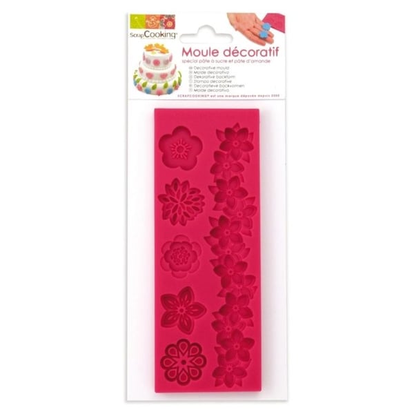 Moule ScrapCooking® sockerpasta "blommor"