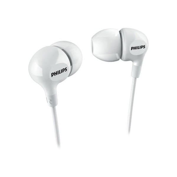 Philips SHE3550WT In-ear hörlurar vita - 3,5 mm jack, kraftfull bas