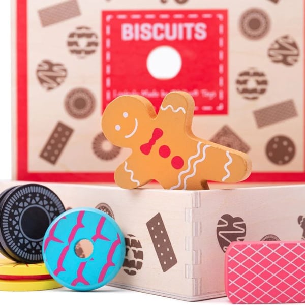 Kakburk (leksak) - BIGJIGS TOYS - Trä kakburk - Assortiment av träkakor - Rollspel - 3+ år