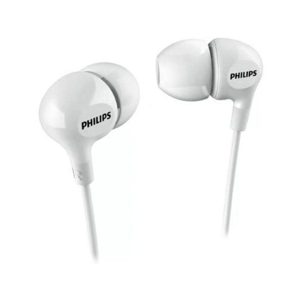 Philips SHE3550WT In-ear hörlurar vita - 3,5 mm jack, kraftfull bas