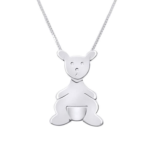 Pendentiv Barn - LÉA & ARTHUR - Känguru - Silver 925 - Rhodium - Unisex Pendentiv Barn - LÉA & ARTHUR - Känguru - Silver 925 - Rhodium - Unisex
