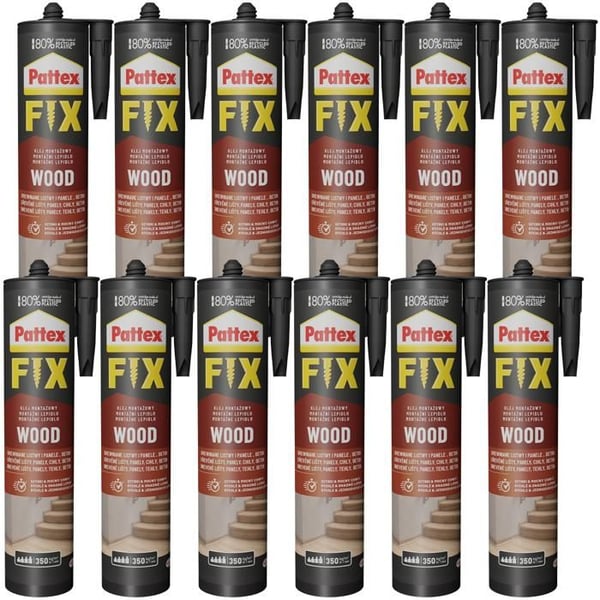 Monteringslim - Pattex - FIX Wood 385g - Inomhus trä utan lösningsmedel