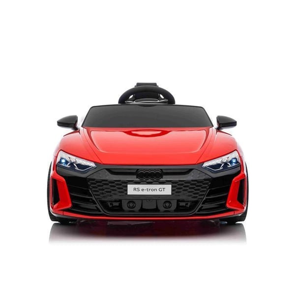 Elbil barn Audi RS E-tron GT 12V, röd, fjärrkontroll 2,4 GHz, USB/AUX/Bluetooth, litiumbatteri, 2x25W motorer