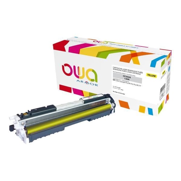OWA Gul renoverad tonerkassett (alternativ för: HP 130A) för HP LaserJet Pro MFP M176n, MFP M177fw