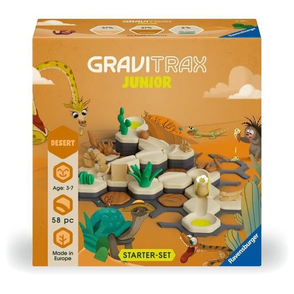 GraviTrax Junior - RAVENSBURGER - Startset S Öken - 59 bitar - För barn från 3 år och uppåt