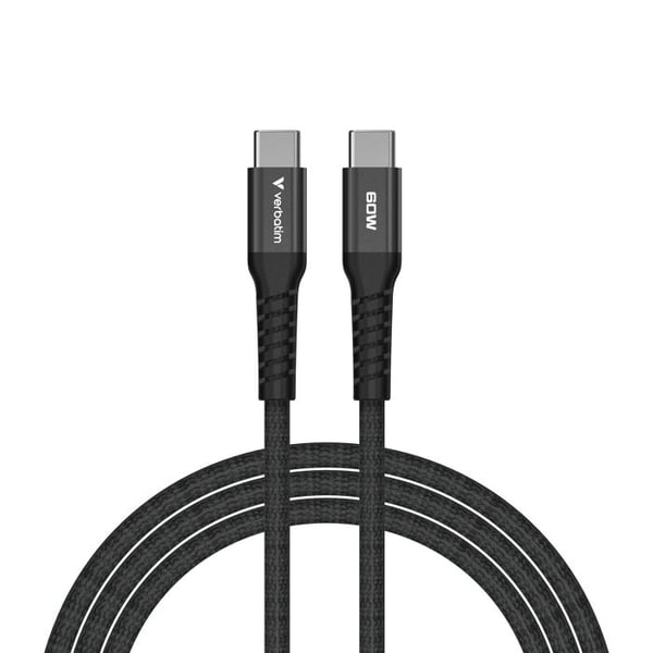 VERBATIM KABEL USB-C/ USB-C 60W SVART