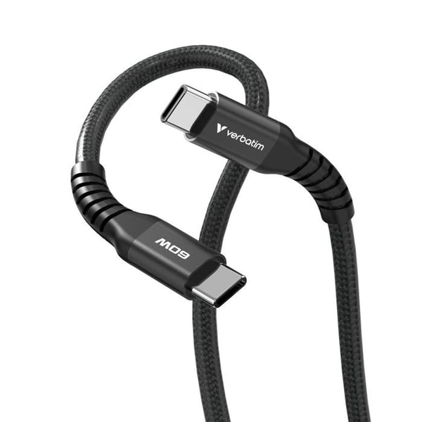 VERBATIM KABEL USB-C/ USB-C 60W SVART