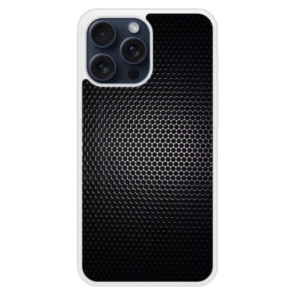 Förstärkt silikonfodral med tryck kompatibelt med Apple iPhone 15 Pro Max Dark Metal