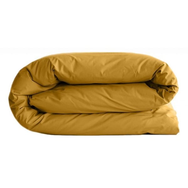 Påslakan "Manoir" ren långfibrig kammad bomullspercale 80 trådar/cm² Sydvind - Curry - Påslakan 200 x 200 cm