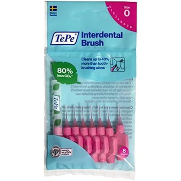 TEPE interdentalborste - Original - 0,4 mm - Storlek 0 - Paket om 8