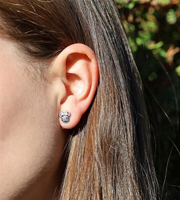 Örhängen - AGATO - Minnie - Sterlingsilver 925 - Färgglada zirkon - Säkerhetslås