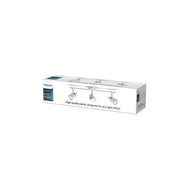 Spot 3 Meranti vit justerbar GU10 – metall, 3 ljuskällor, Ø8×47,4×15,5 cm, lampor ingår ej