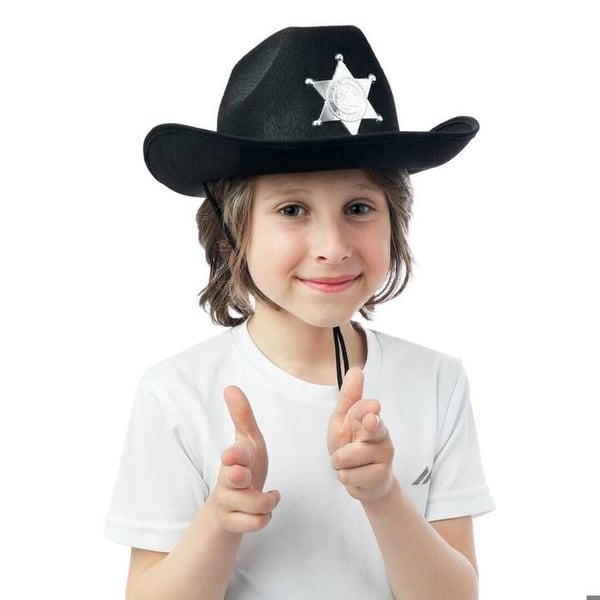 Sheriffhatt Svart - Unisex - Vuxen - Utomhus - Hatt