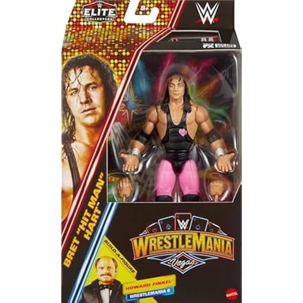 Figur - MATTEL - Bret Hart - WWE Elite Collection - Inkluderade tillbehör - Bygg-en-figur delar