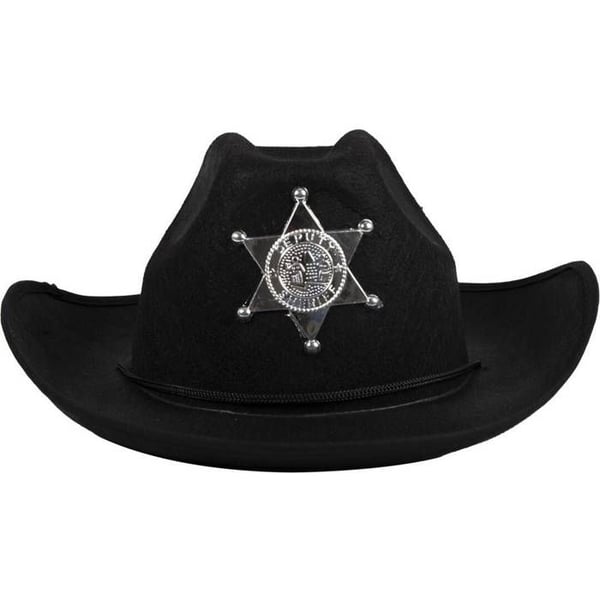 Sheriffhatt Svart - Unisex - Vuxen - Utomhus - Hatt