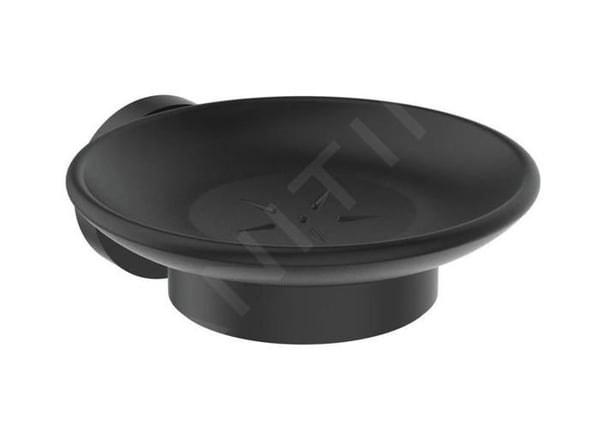 Ideal Standard IOM Tvålkopp med stativ, svart satinglas/silkesort A7929XG