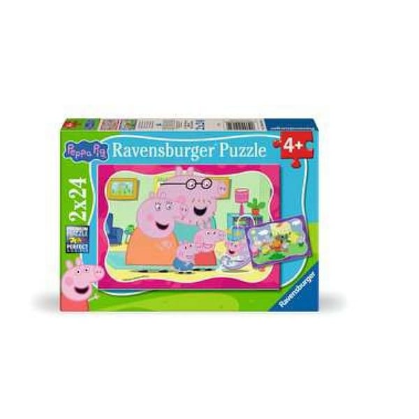 Pussel 2x24 bitar - Nya äventyr / Peppa Pig