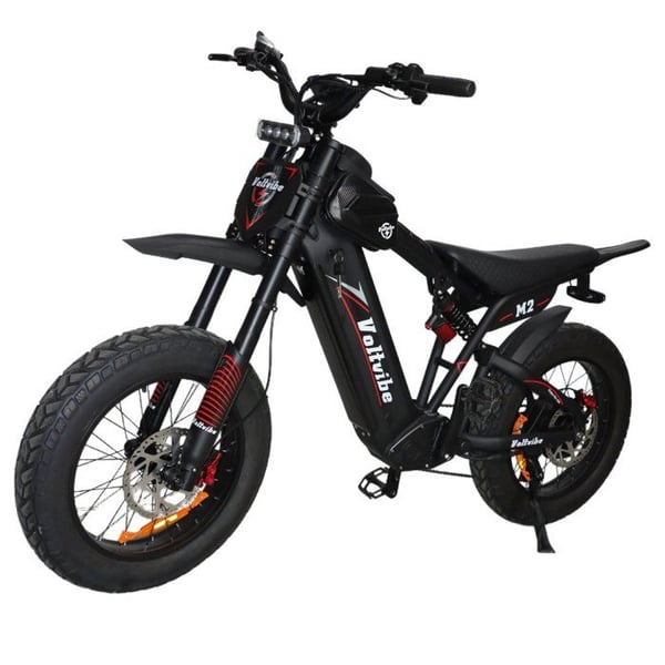 Elcykel VoltVibe M2 för vuxna, motor 2000 W, batteri 60 V 25 Ah, terrängdäck 20 tum.