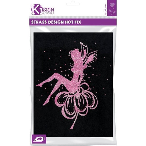 Ki-Sign - Värmeöverföring med nitar och strass Fe glitter 17x20cm