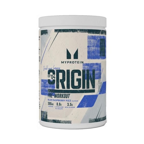 Alpha Pre-Workout 30 port Fizz med blå hallon Myprotein Pre-träning