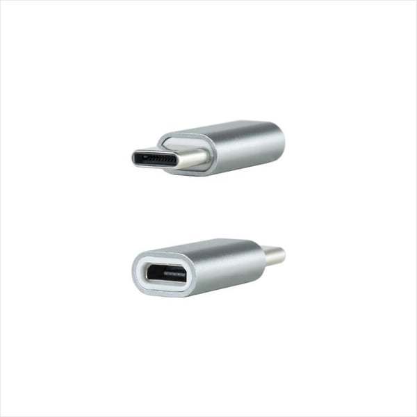 USB-C till Micro USB Adapter - Nanokabel - 10.02.0011 - Aluminium - Laddning och data - Grå