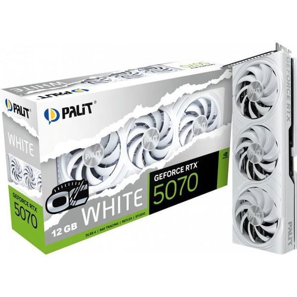 PALIT - Grafikkort - GeForce RTX 5070 - Vit OC - 12 Go