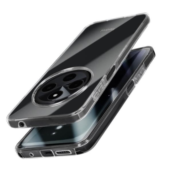 Heltäckande Skal - Xiaomi - Redmi 14C - Fullständigt Skydd - Transparent - Förbättrat Grepp