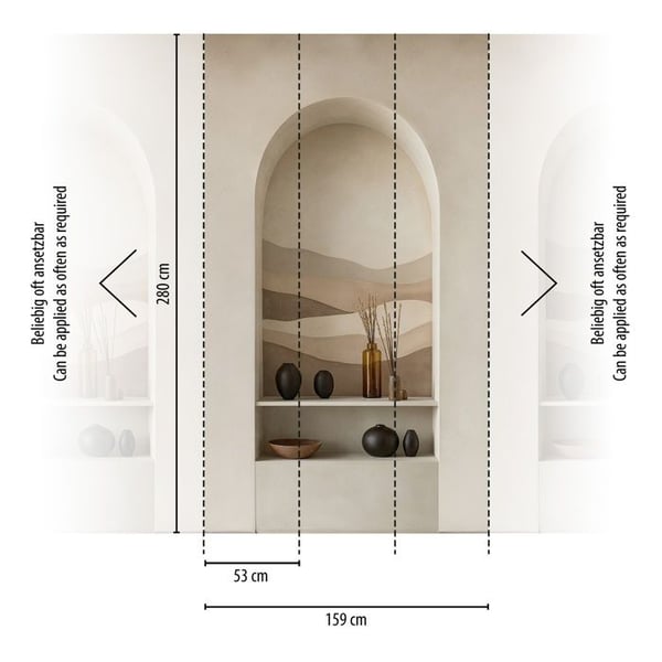 A.S. Creation Fotopapper 8.80 x 0.53 m Livingwalls 3D tapet Beige 791446 Skandinavisk CosmoLiving av Cosmopolitan