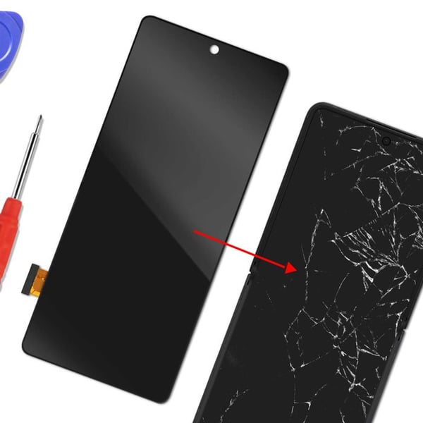 Fällbar Internskärm LTPO AMOLED 2X 6,9" för Galaxy Z Flip 7 Samsung Svart