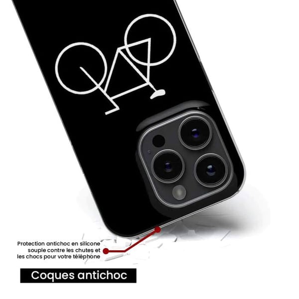 Silikonskal - Kompatibel med Apple iPhone 14 Pro - design cykel hipster