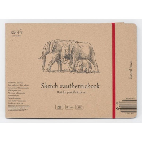SM-LT Häfte - Teckning - Brun - 24,5x17,6cm - 28 blad - 135 gsm
